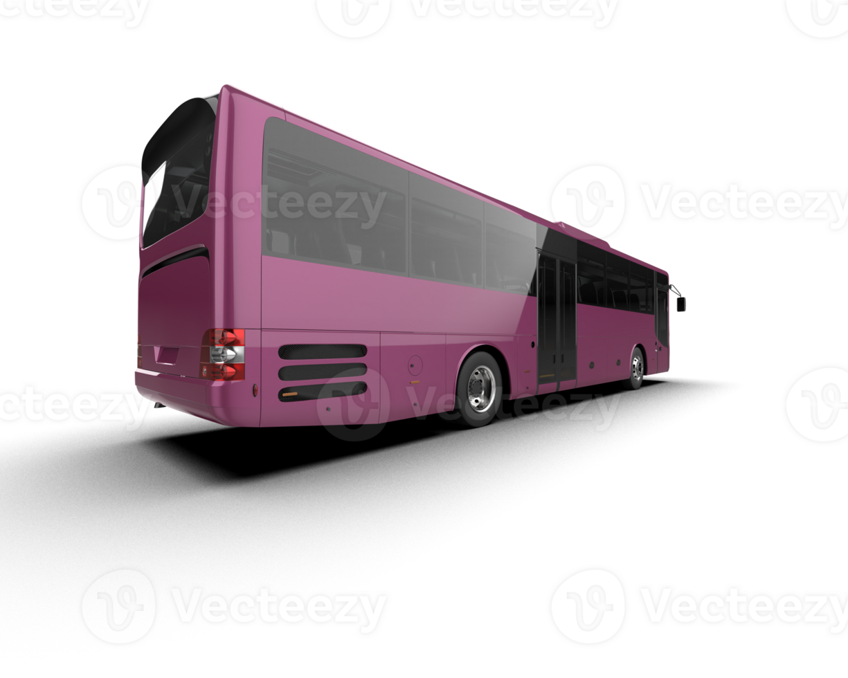Realistic bus isolated on background. 3d rendering - illustration png