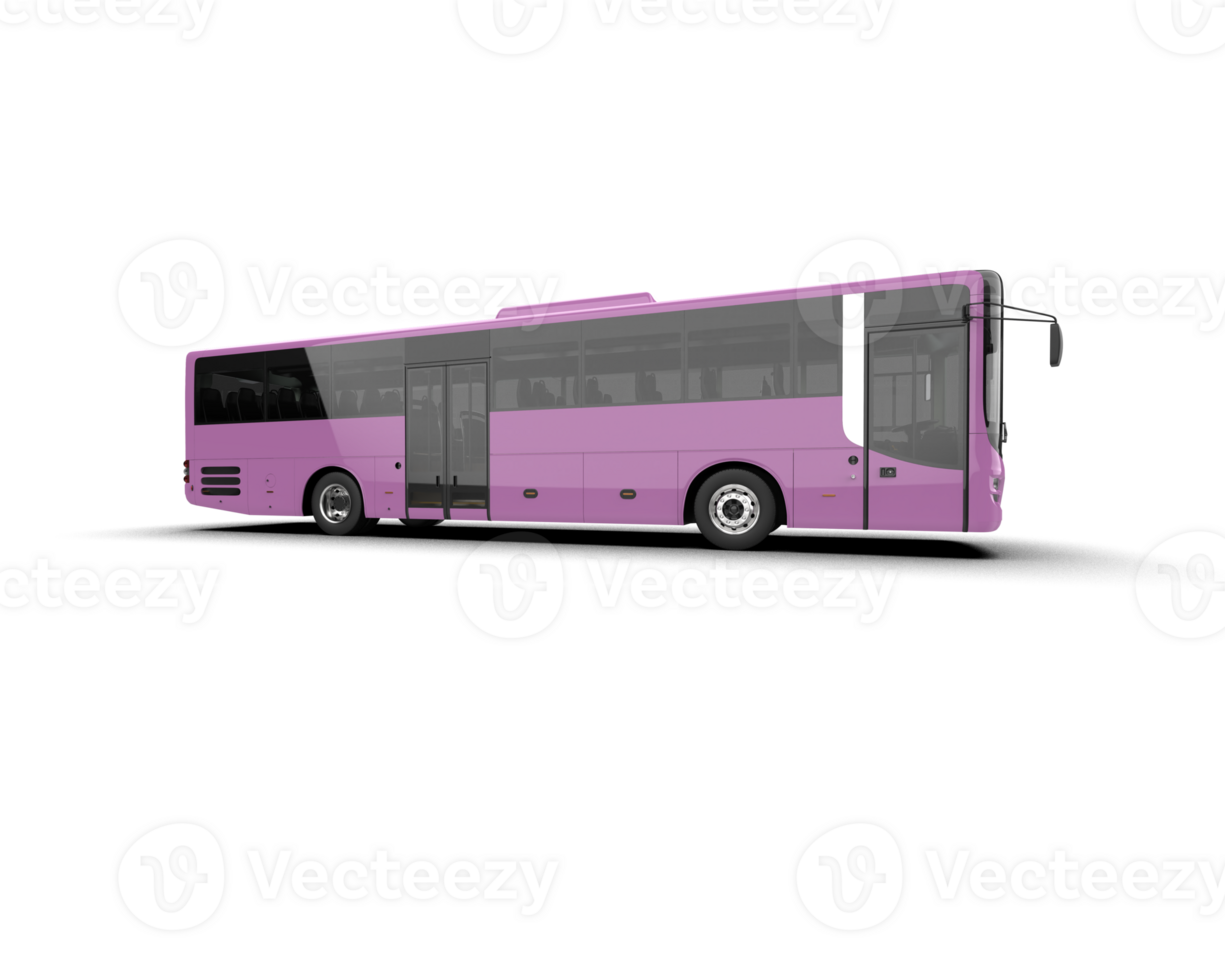 Realistic bus isolated on background. 3d rendering - illustration png
