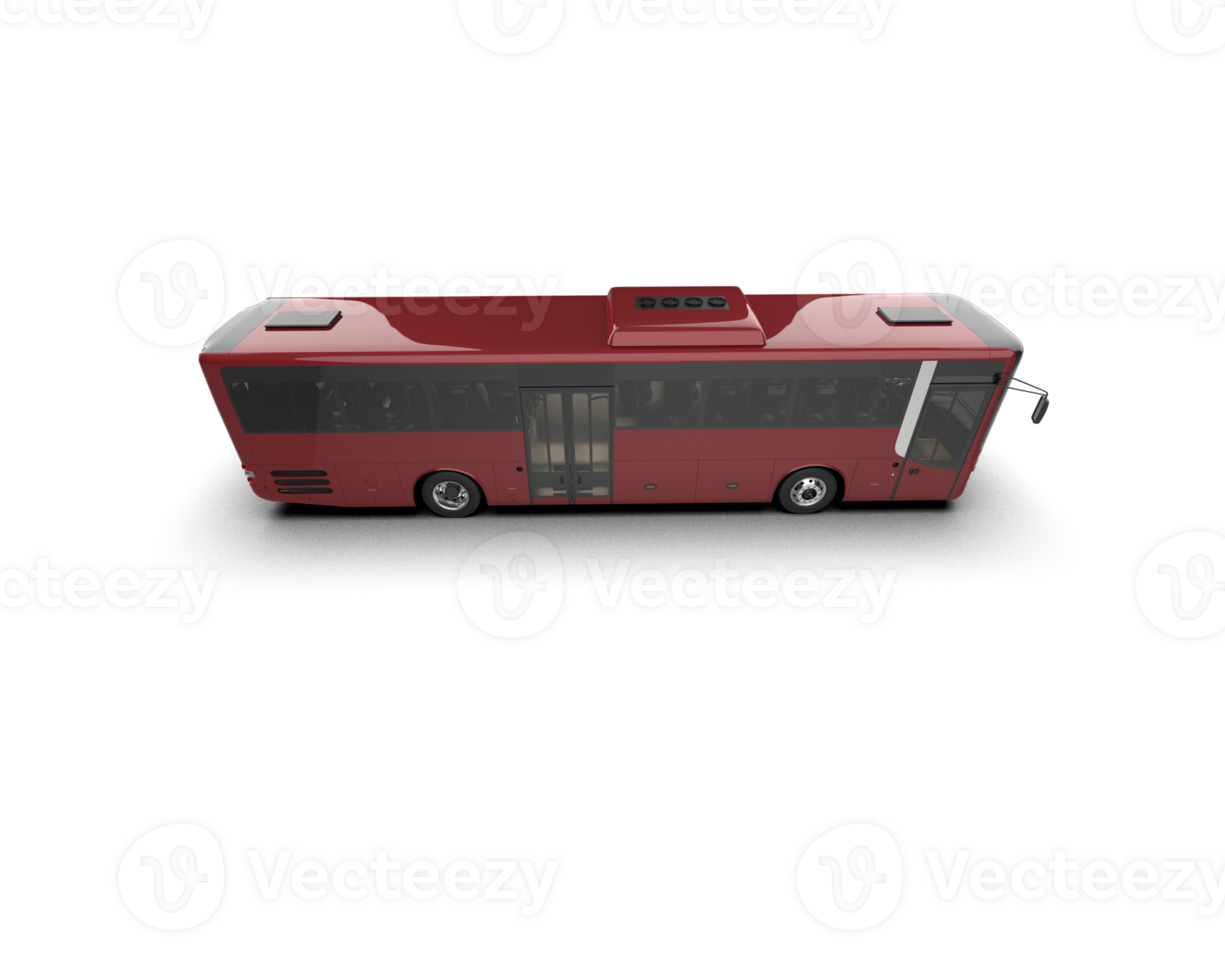Realistic bus isolated on background. 3d rendering - illustration png