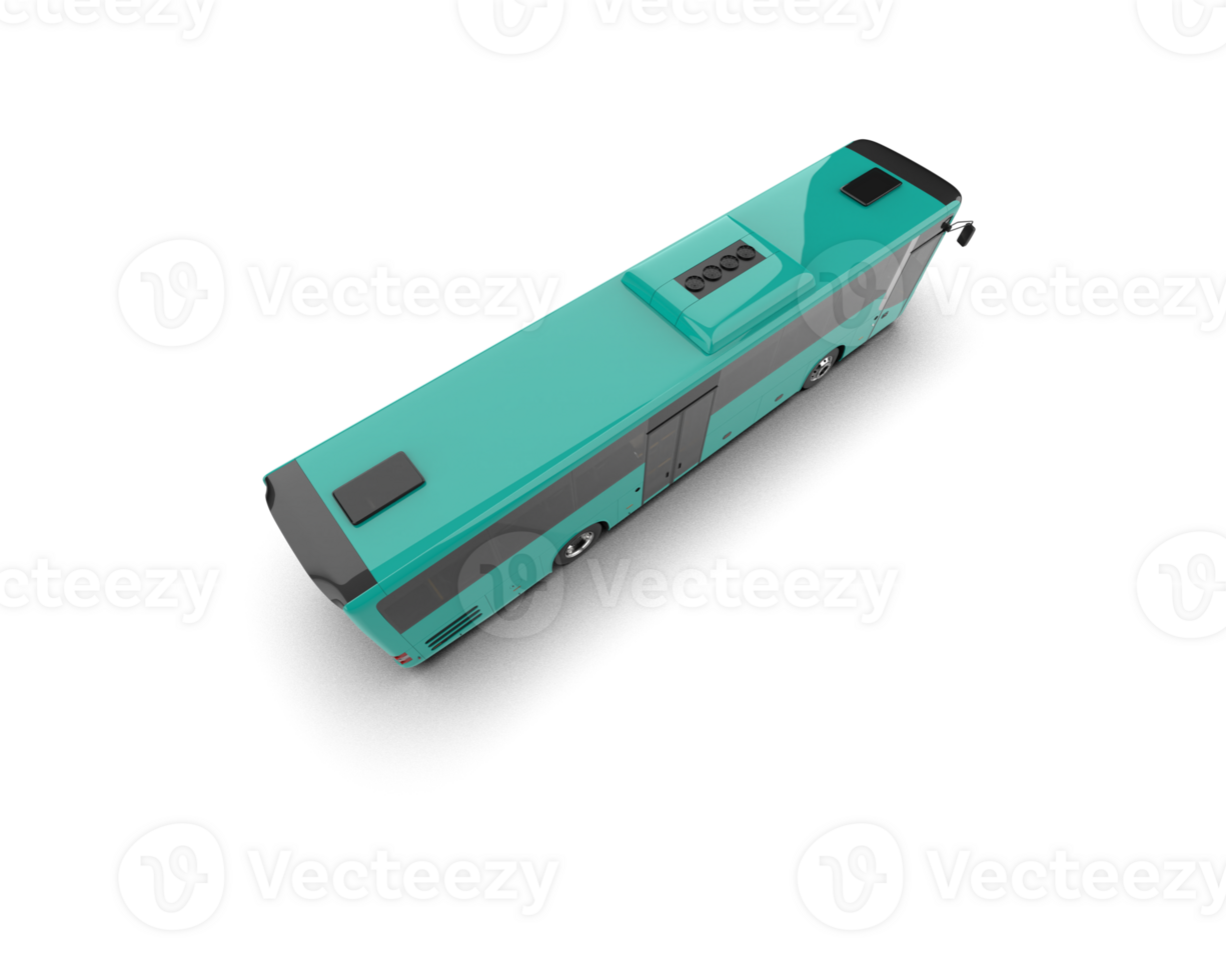 Realistic bus isolated on background. 3d rendering - illustration png
