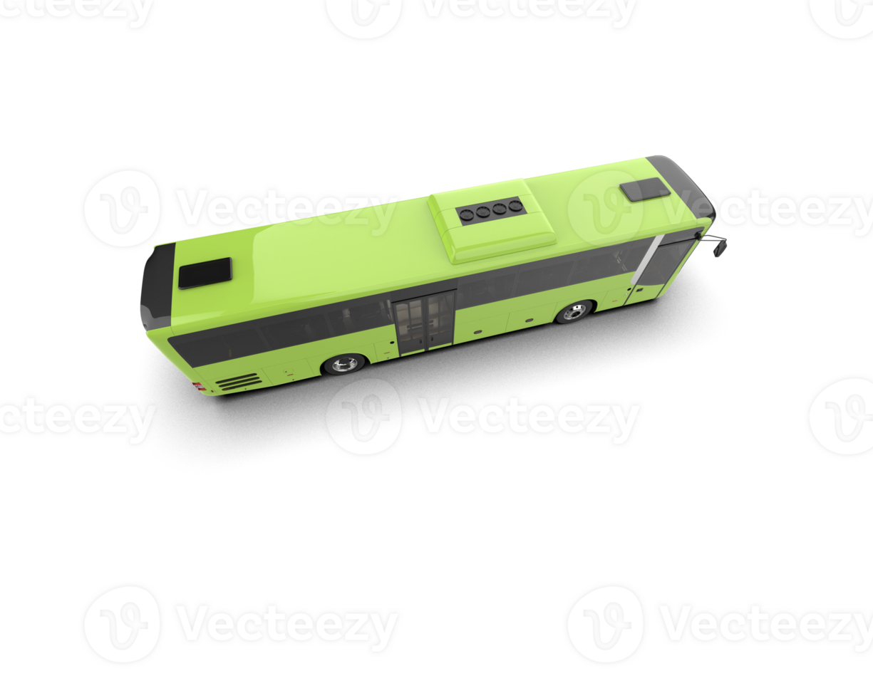 Realistic bus isolated on background. 3d rendering - illustration png