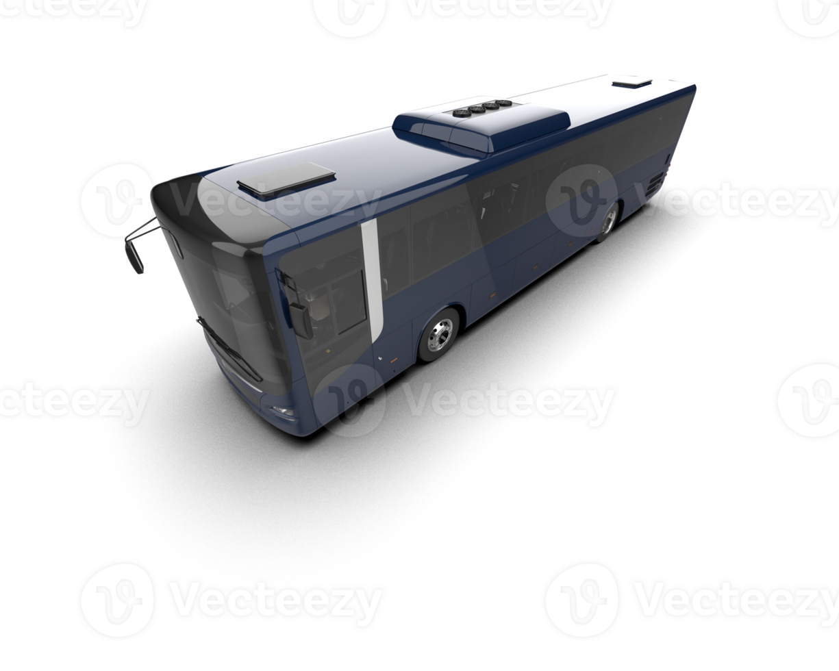 Realistic bus isolated on background. 3d rendering - illustration png