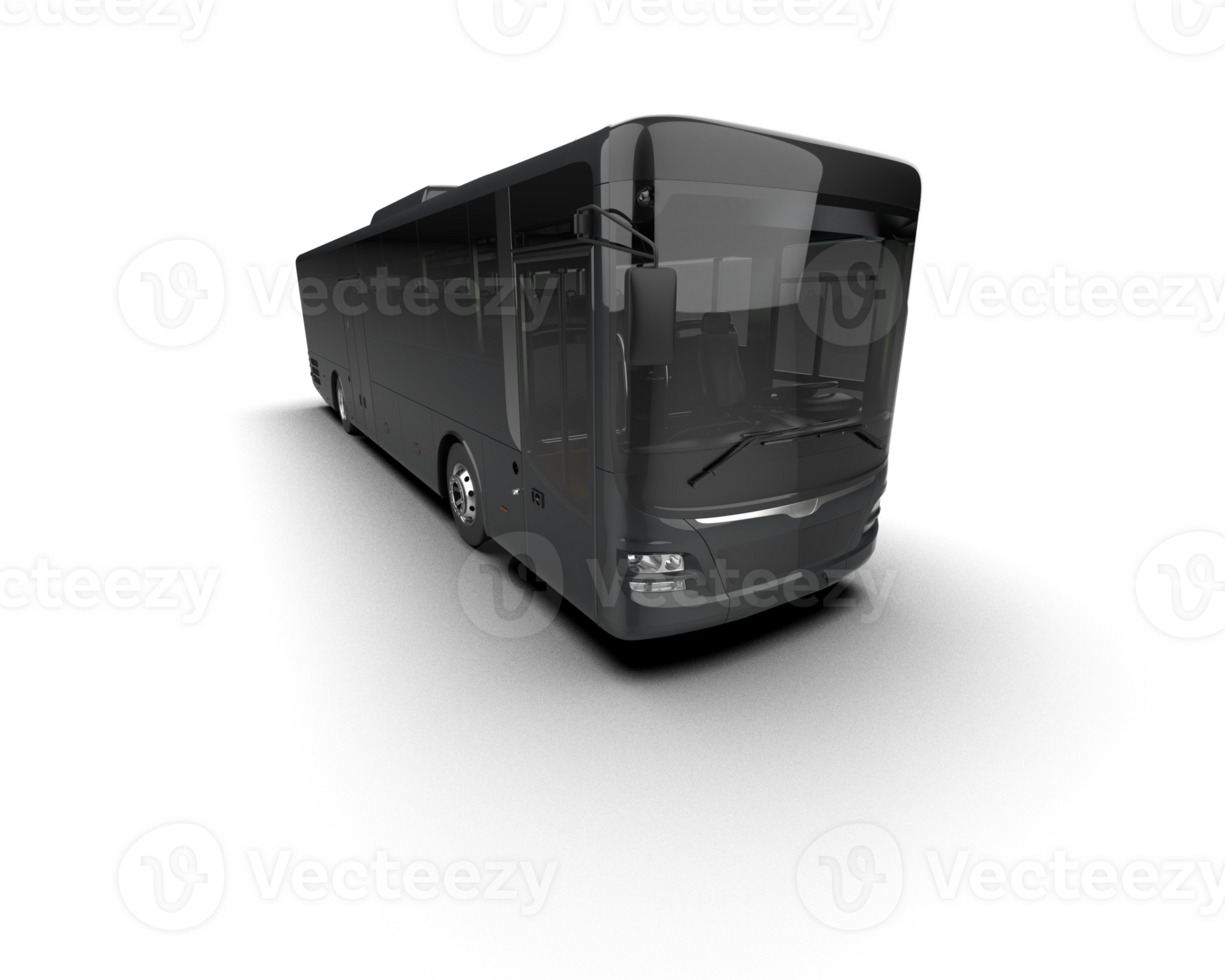 Realistic bus isolated on background. 3d rendering - illustration png