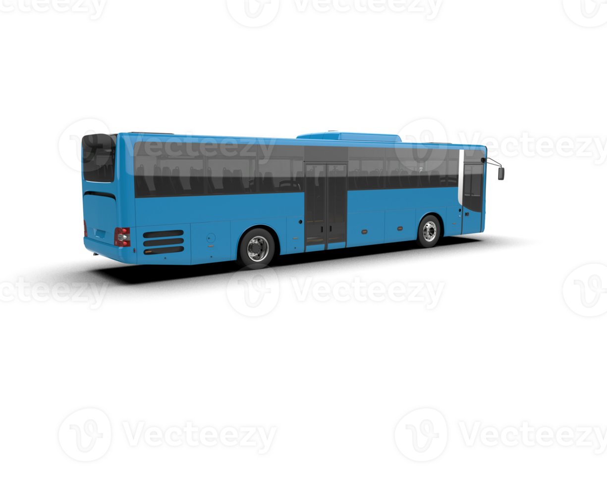 Realistic bus isolated on background. 3d rendering - illustration png