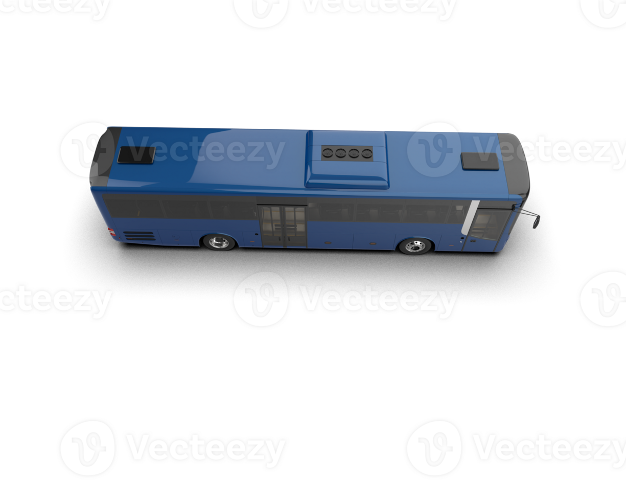 Realistic bus isolated on background. 3d rendering - illustration png