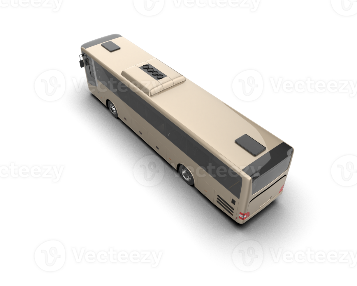 Realistic bus isolated on background. 3d rendering - illustration png