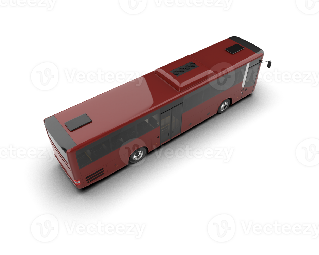 Realistic bus isolated on background. 3d rendering - illustration png