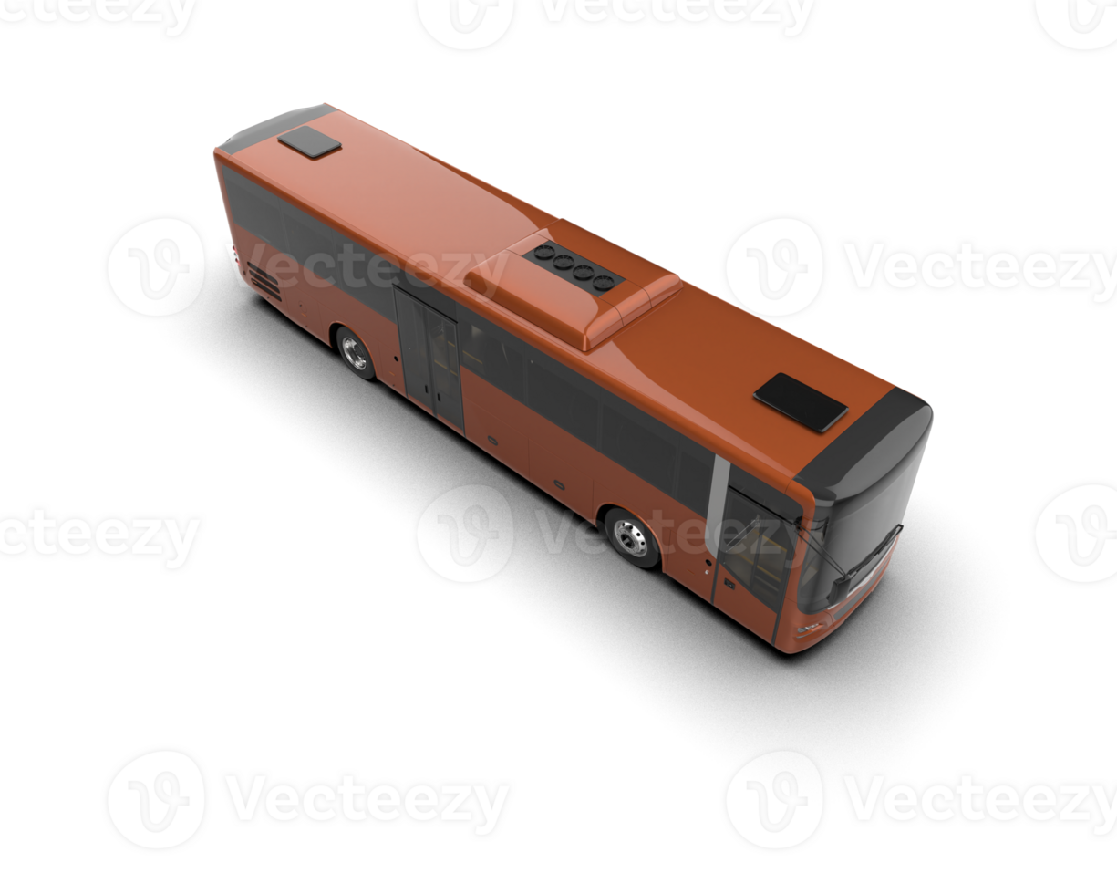 Realistic bus isolated on background. 3d rendering - illustration png