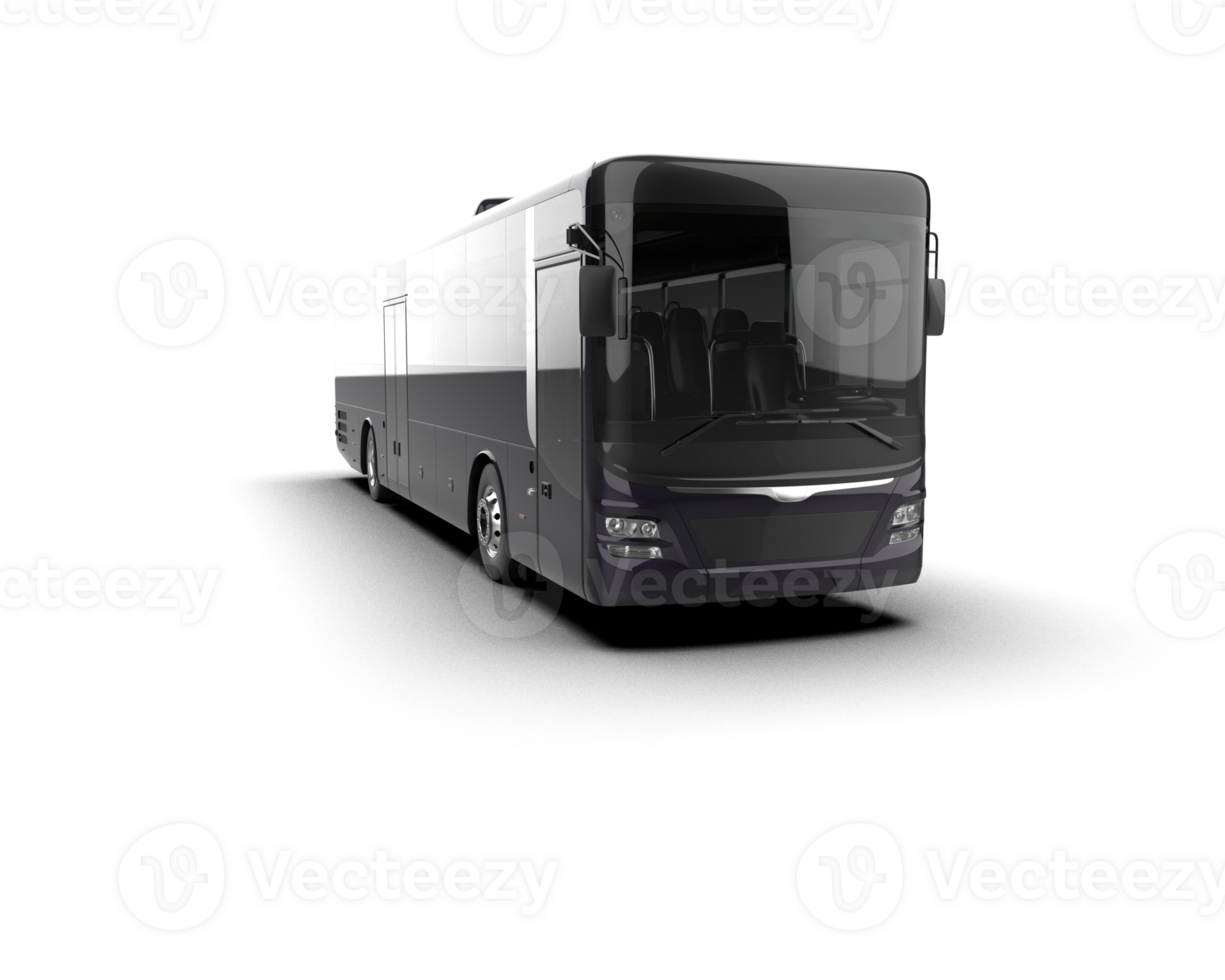 Realistic bus isolated on background. 3d rendering - illustration png