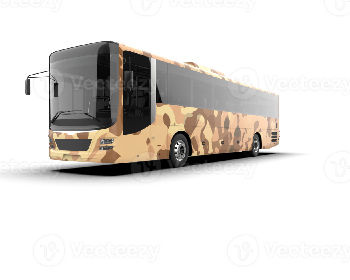 Realistic bus isolated on background. 3d rendering - illustration png