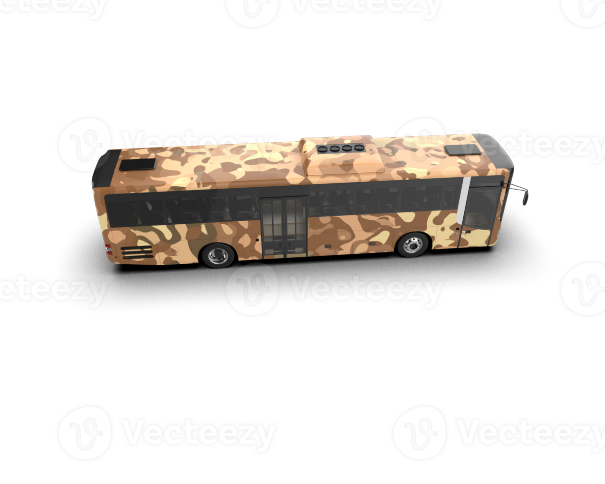 Realistic bus isolated on background. 3d rendering - illustration png