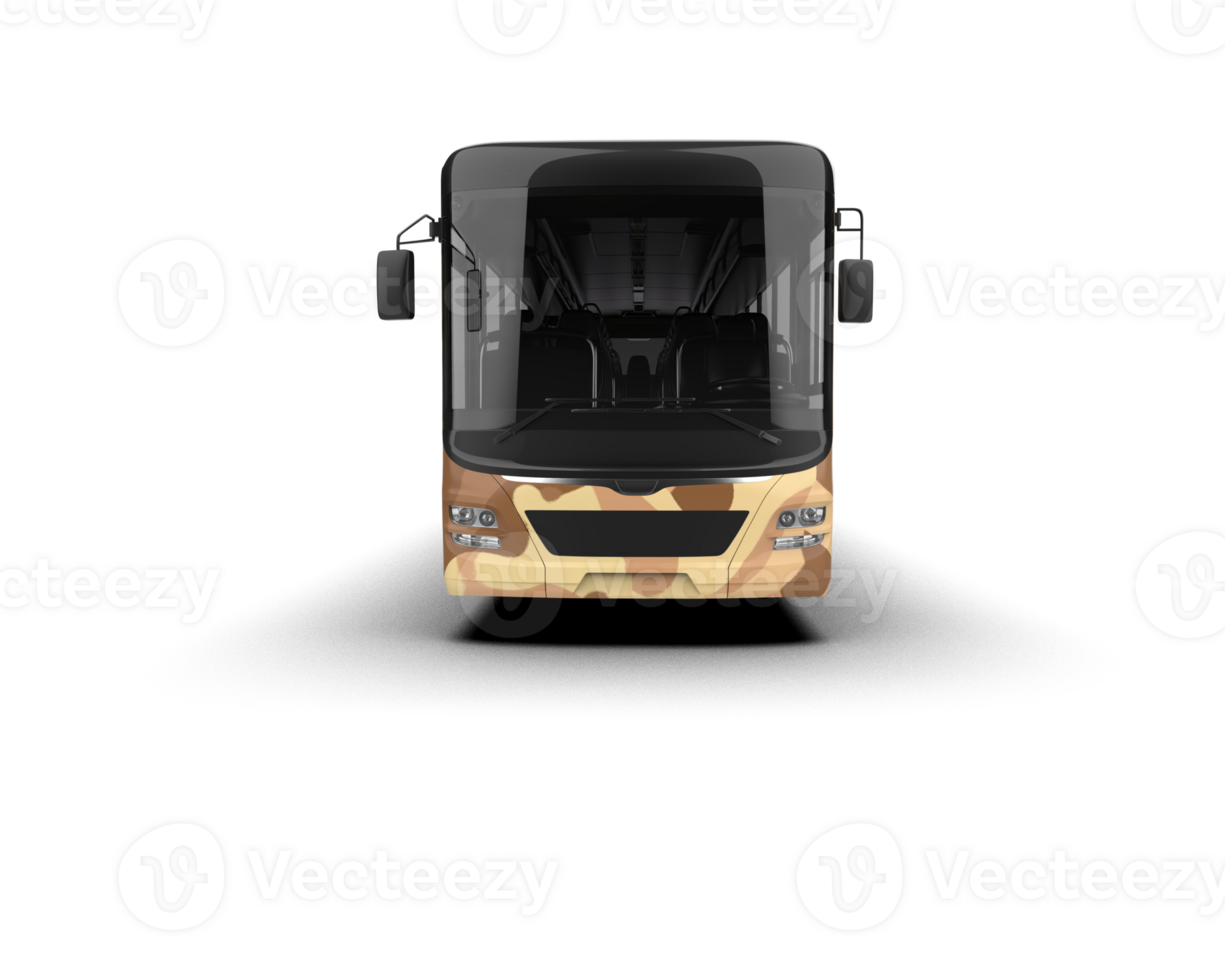 Realistic bus isolated on background. 3d rendering - illustration png