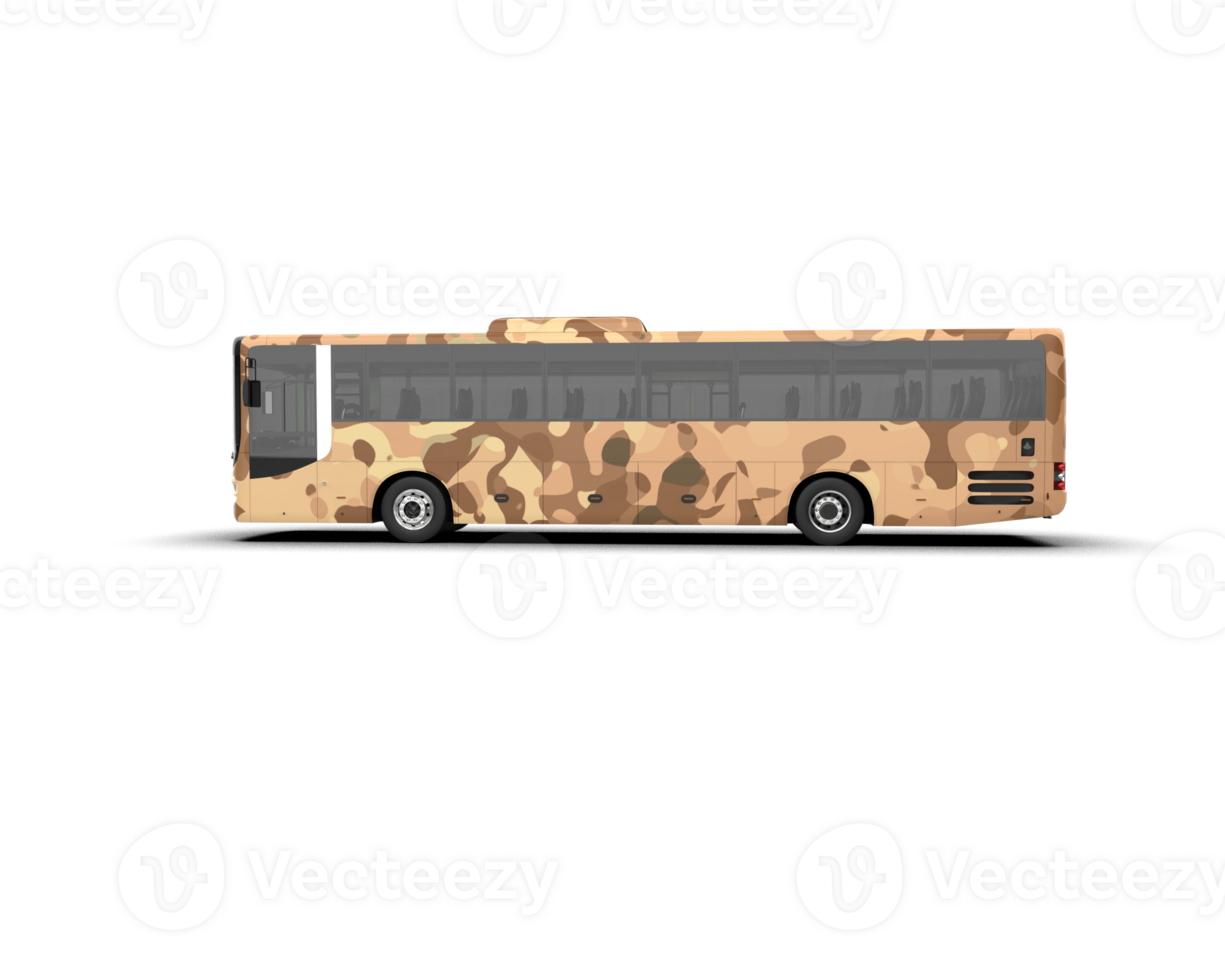 Realistic bus isolated on background. 3d rendering - illustration png