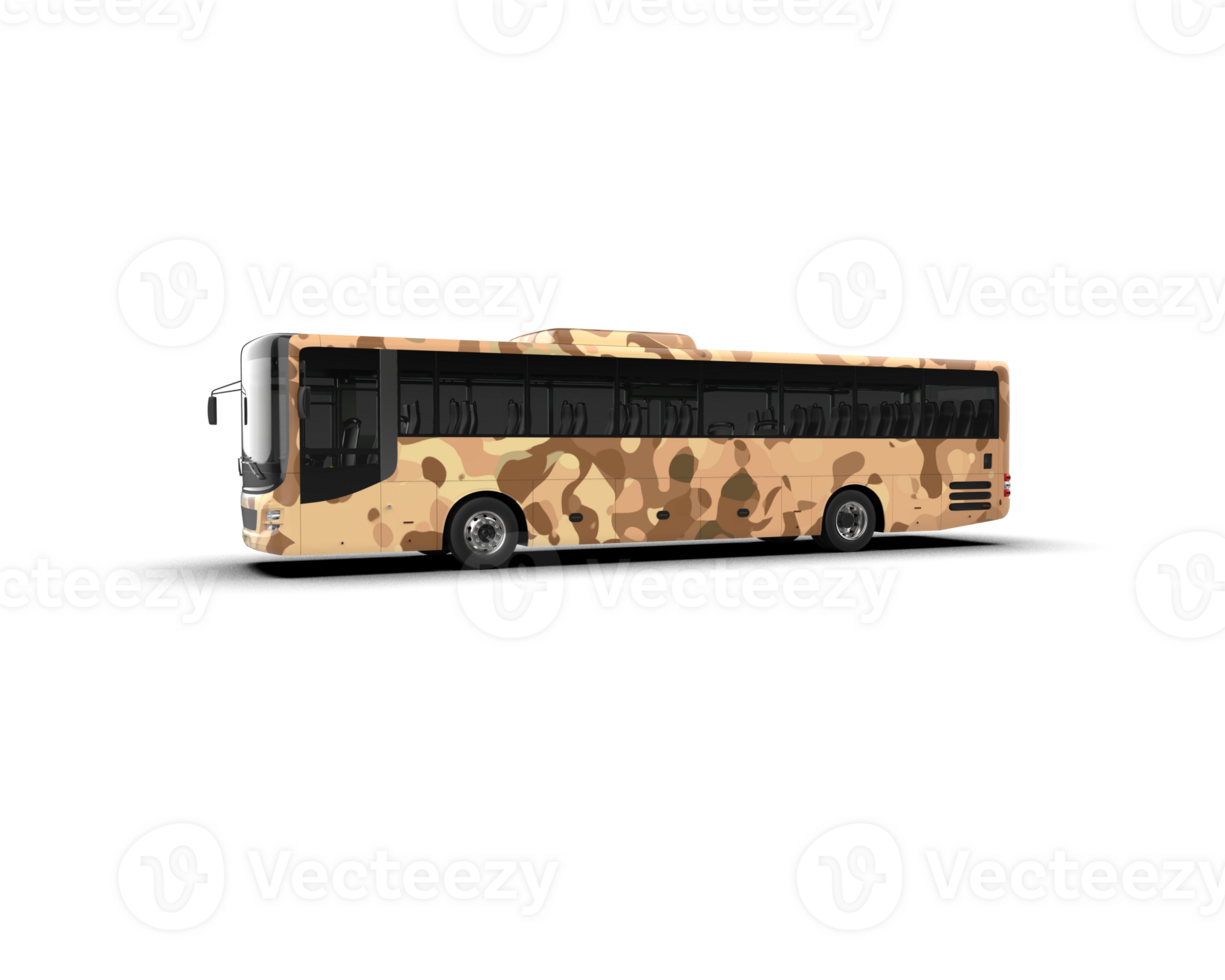 Realistic bus isolated on background. 3d rendering - illustration png