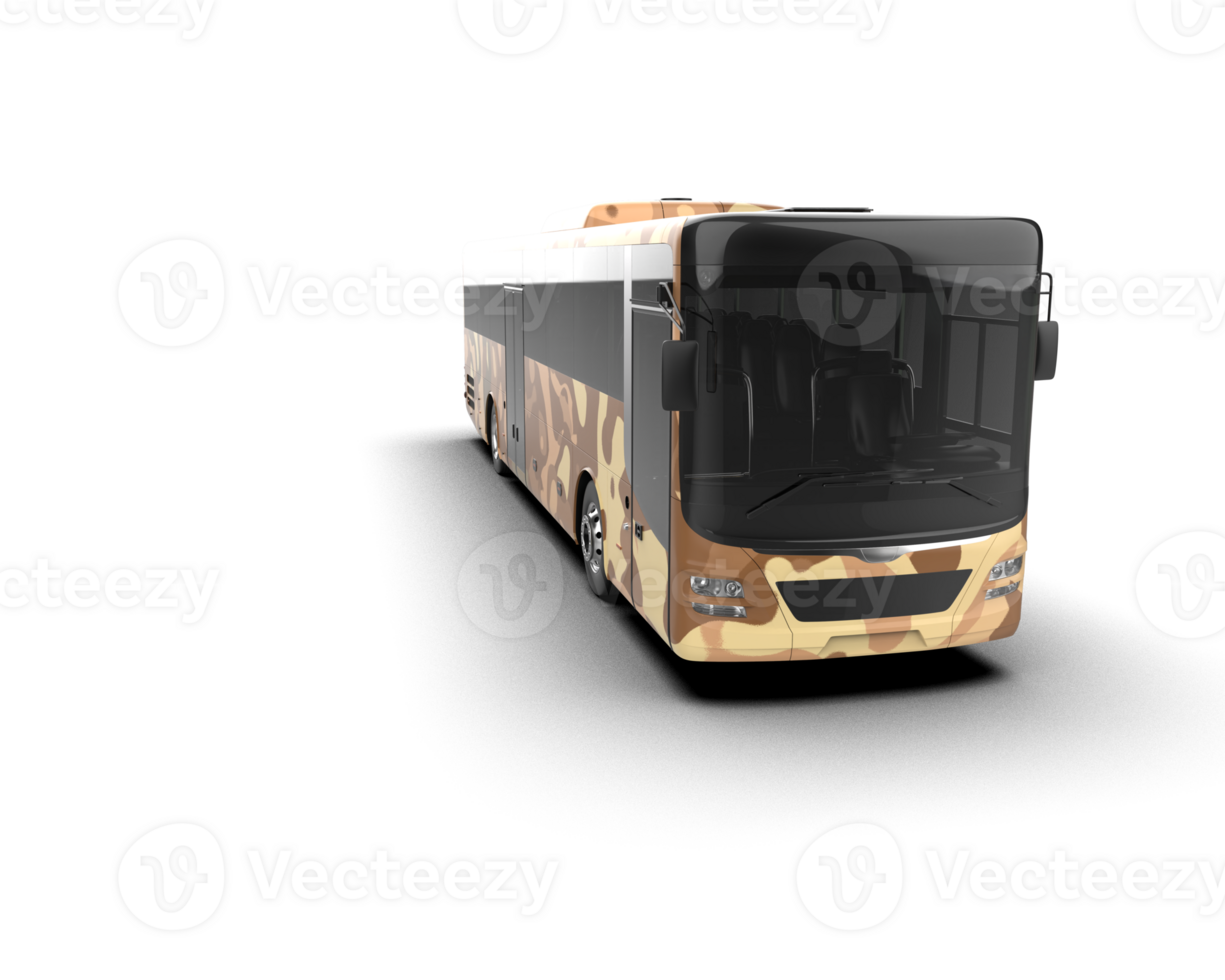 Realistic bus isolated on background. 3d rendering - illustration png