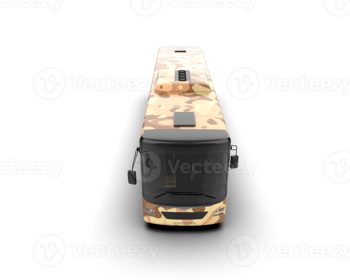 Realistic bus isolated on background. 3d rendering - illustration png