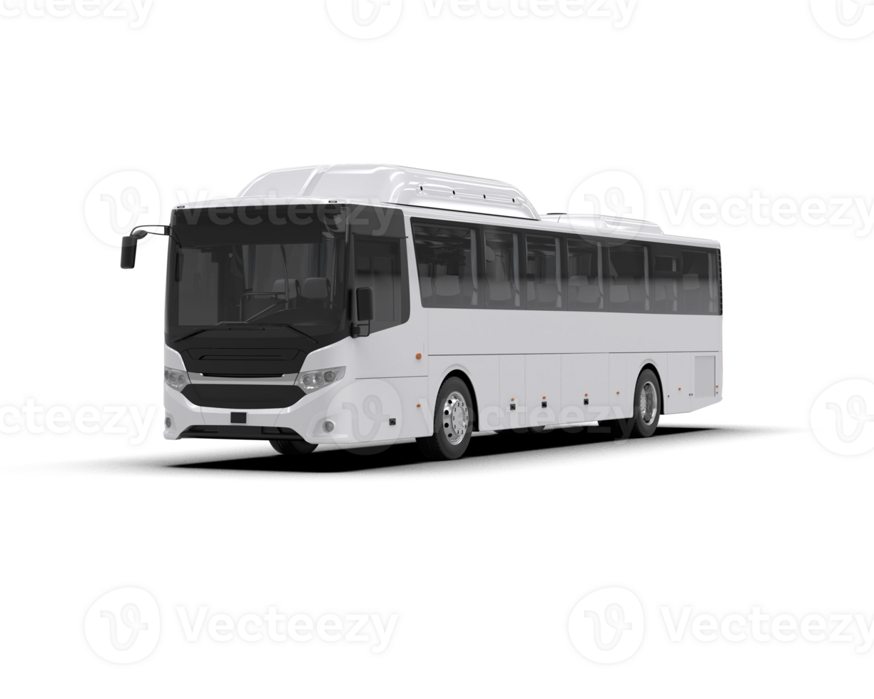 Realistic bus isolated on background. 3d rendering - illustration png