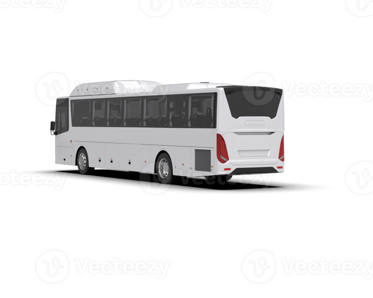 Realistic bus isolated on background. 3d rendering - illustration png