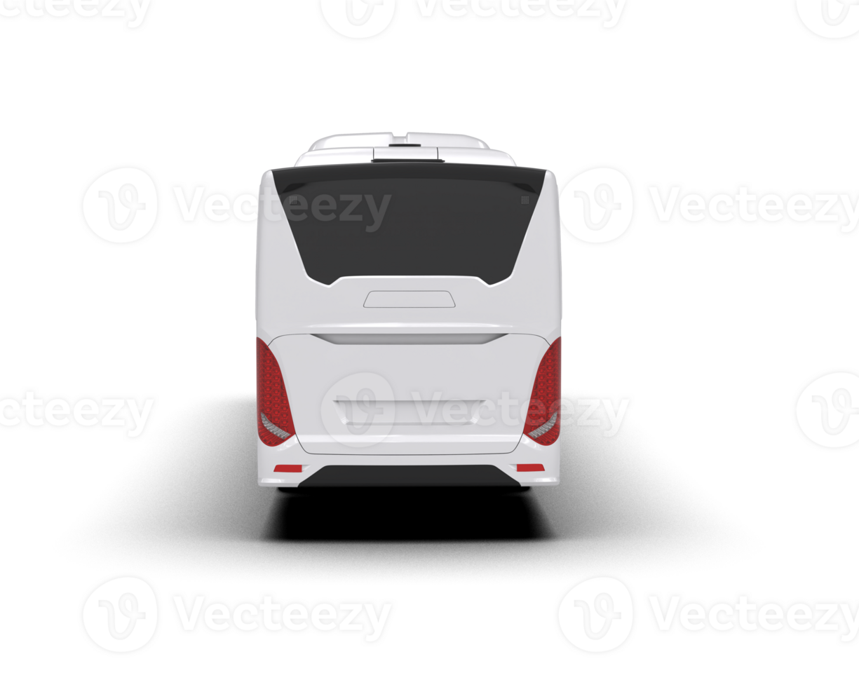 Realistic bus isolated on background. 3d rendering - illustration png