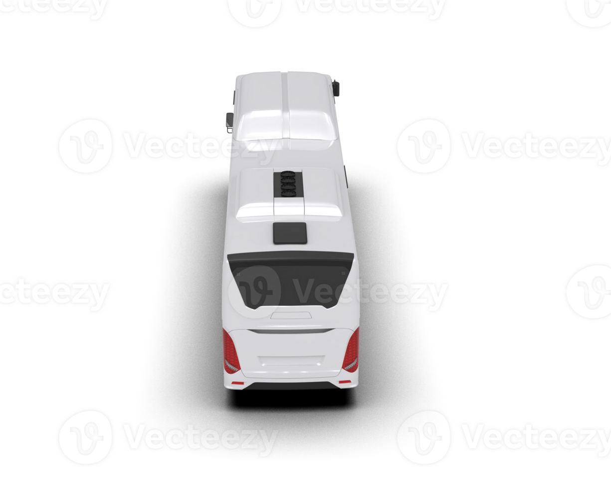Realistic bus isolated on background. 3d rendering - illustration png