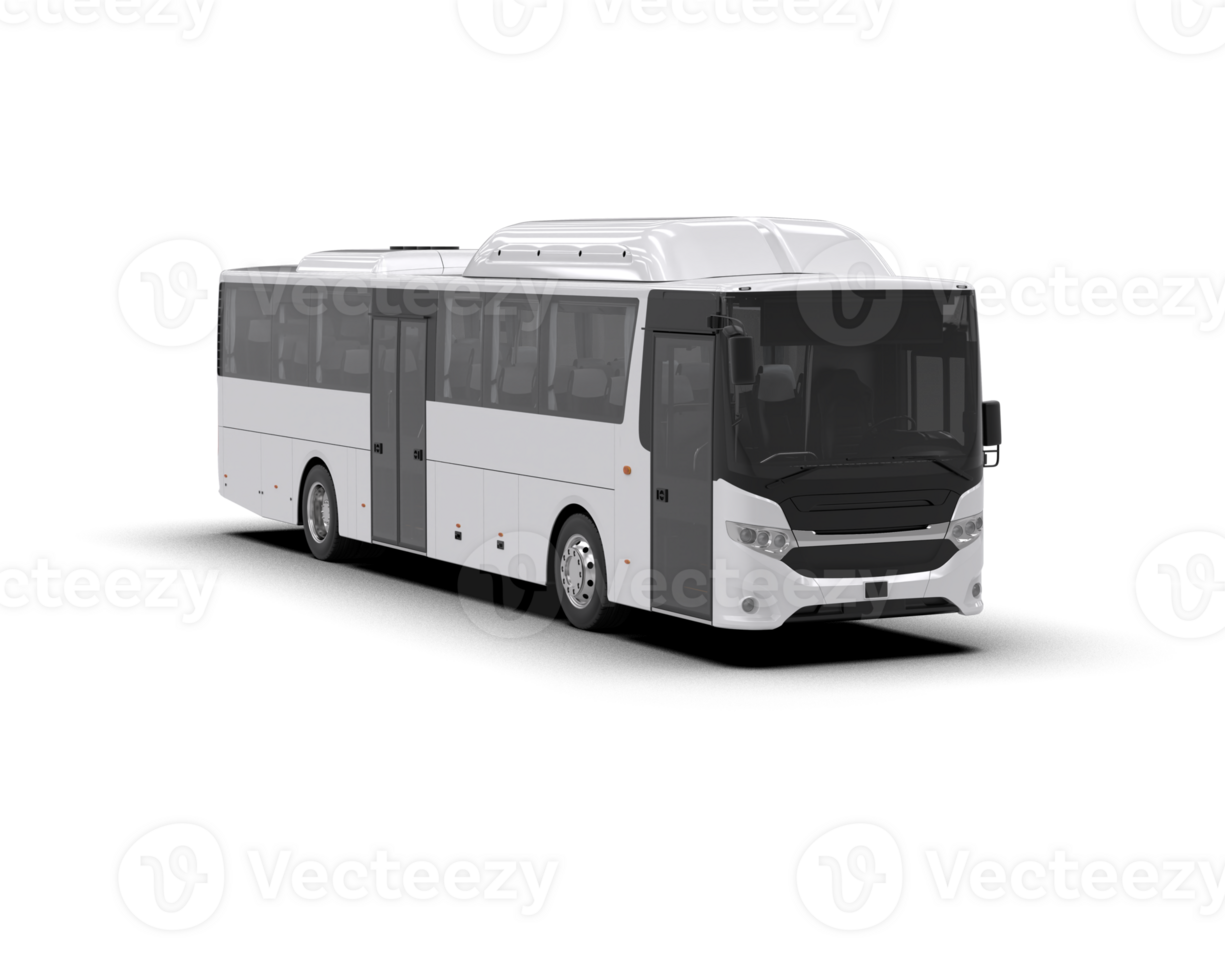 Realistic bus isolated on background. 3d rendering - illustration png