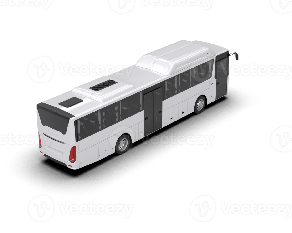 Realistic bus isolated on background. 3d rendering - illustration png