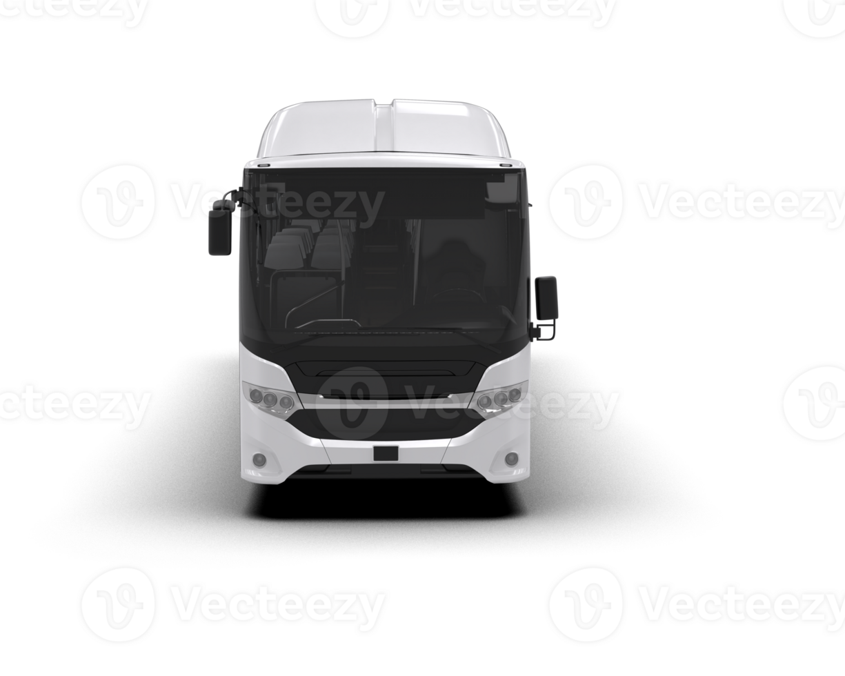 Realistic bus isolated on background. 3d rendering - illustration png
