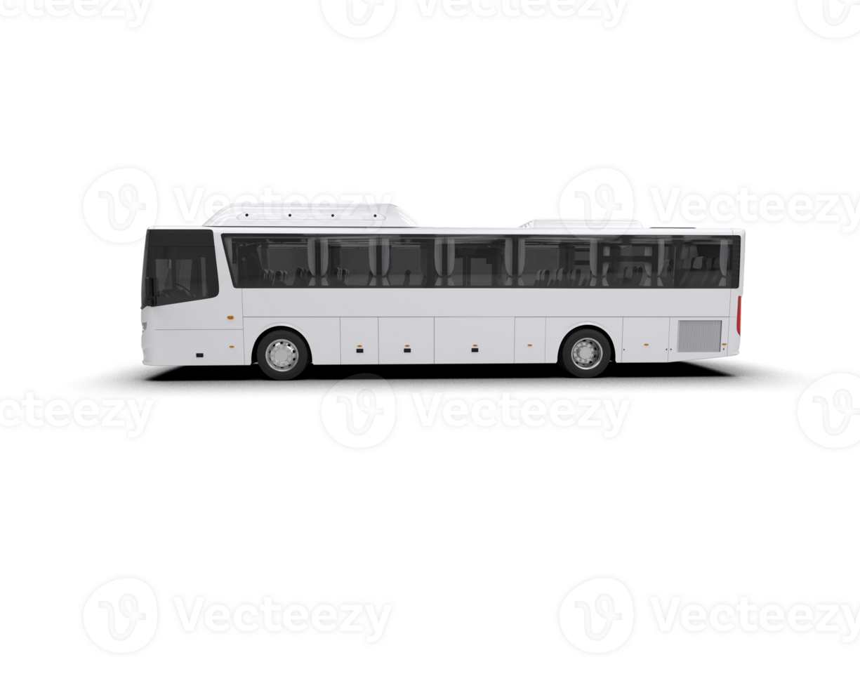 Realistic bus isolated on background. 3d rendering - illustration png