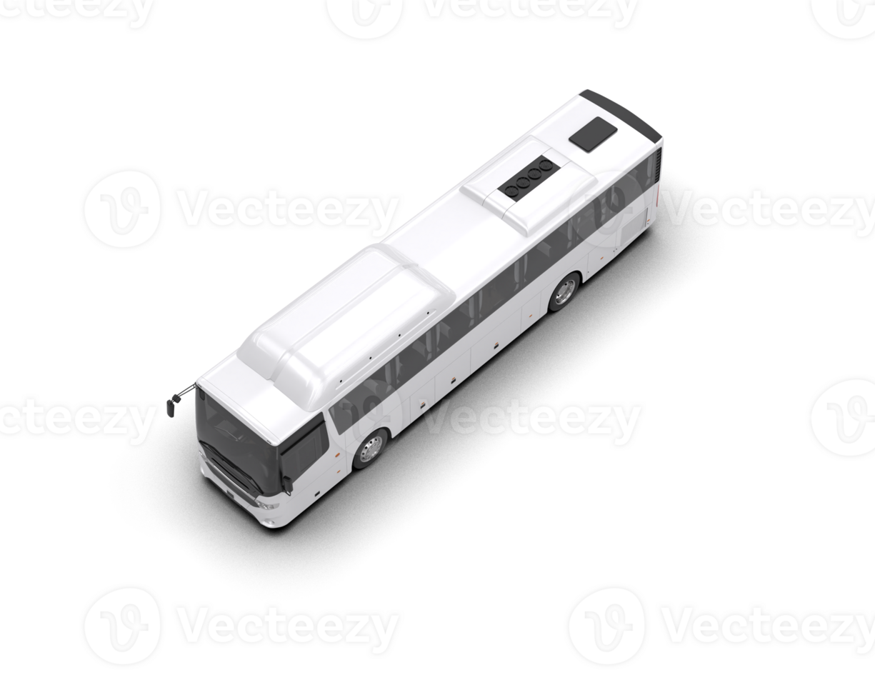 Realistic bus isolated on background. 3d rendering - illustration png