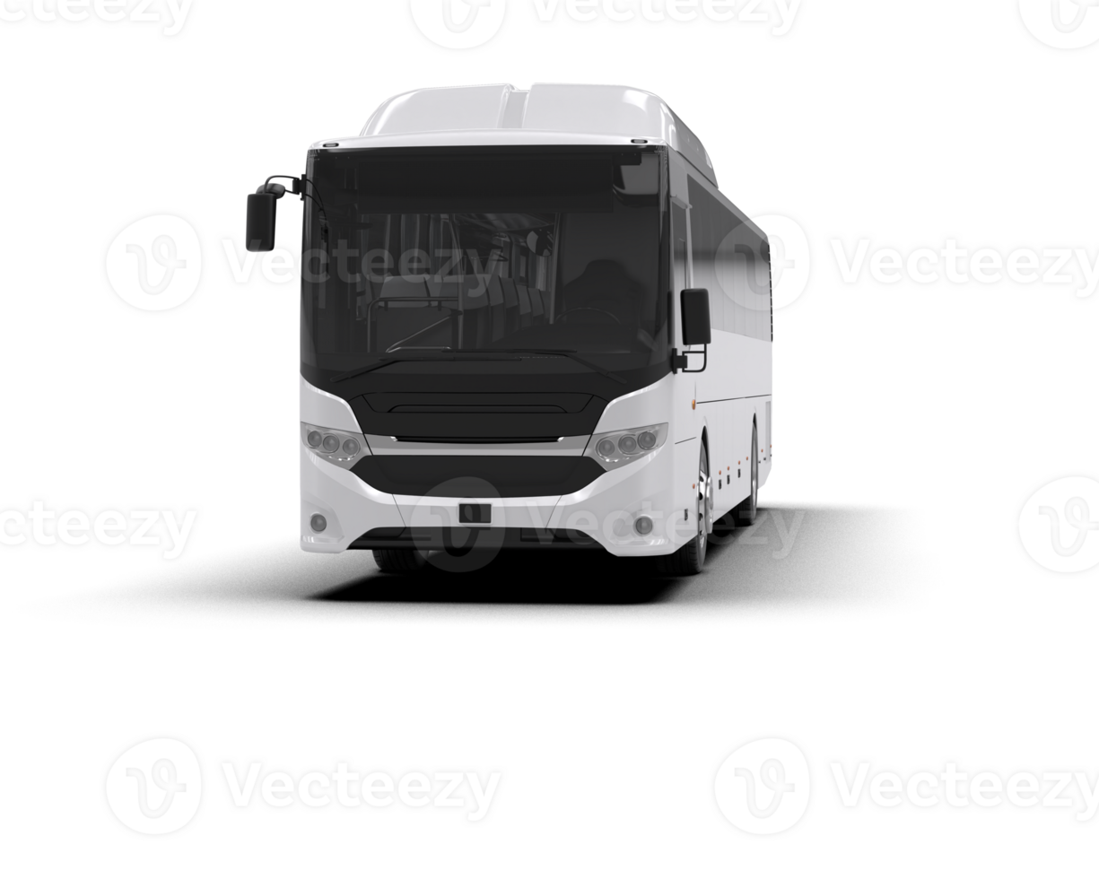 Realistic bus isolated on background. 3d rendering - illustration png