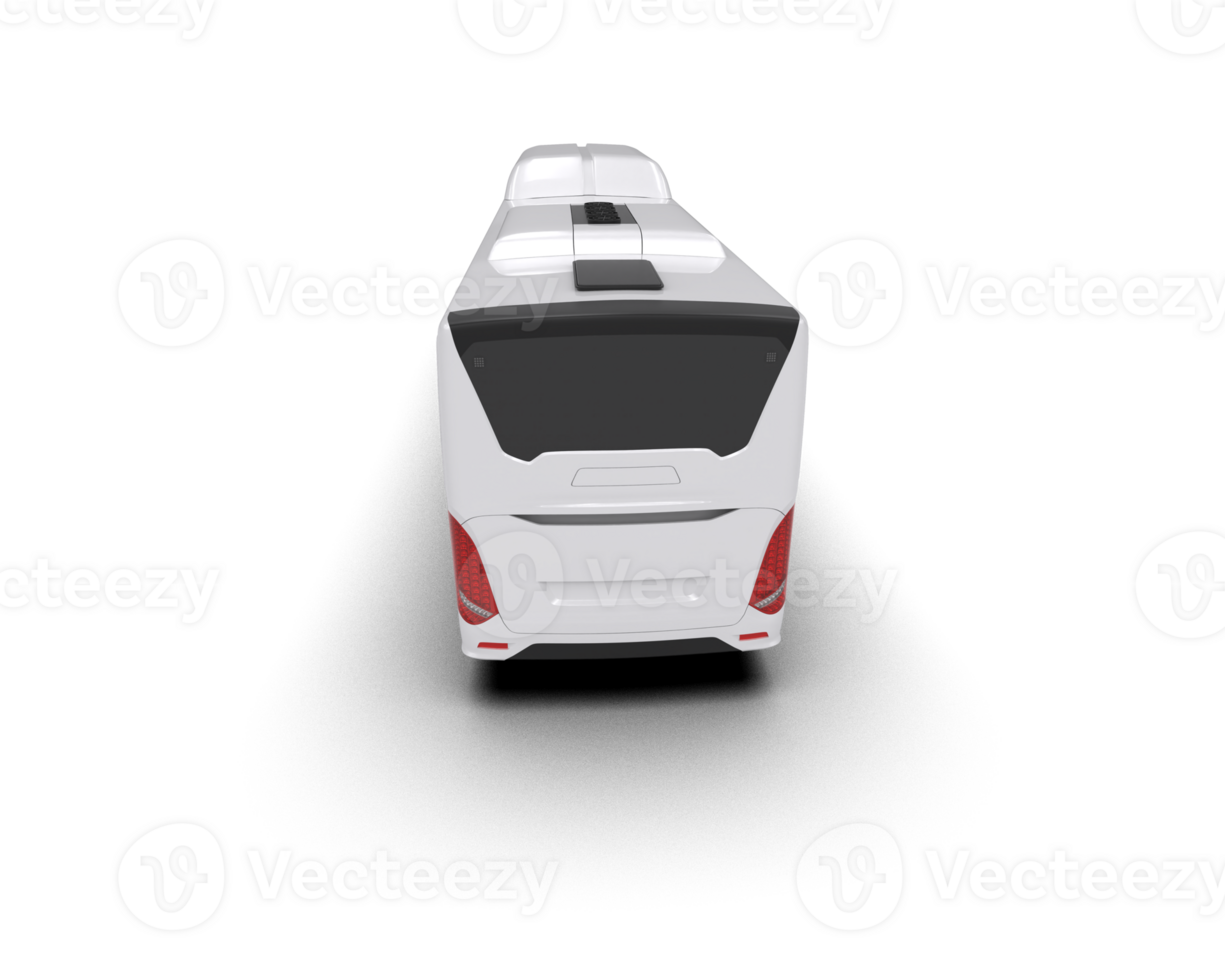 Realistic bus isolated on background. 3d rendering - illustration png