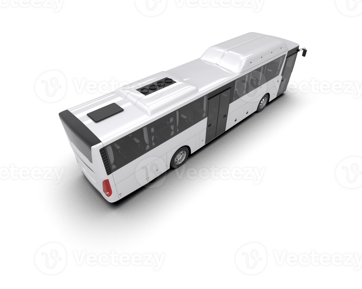 Realistic bus isolated on background. 3d rendering - illustration png