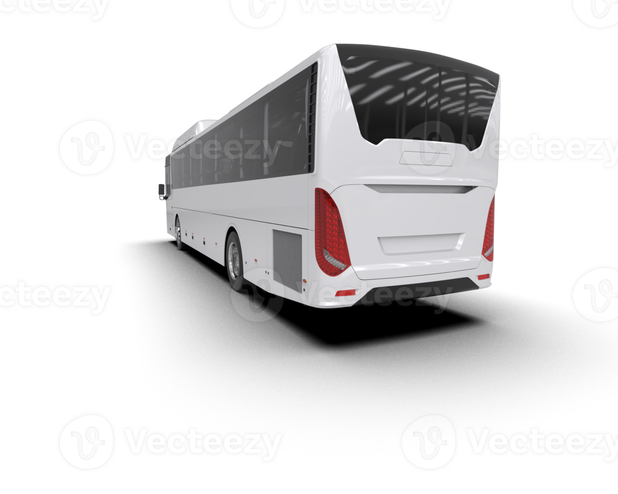 Realistic bus isolated on background. 3d rendering - illustration png