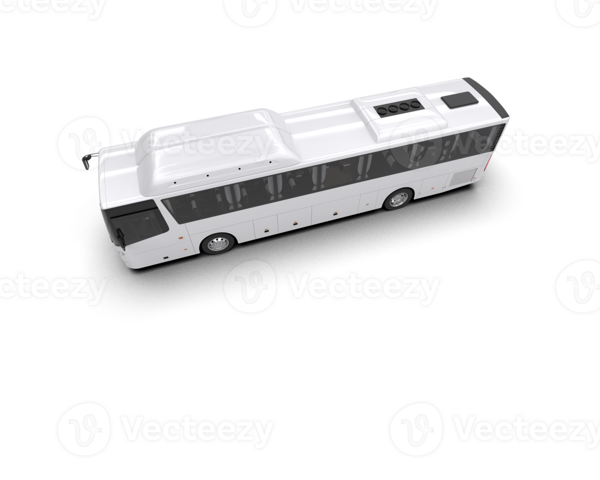 Realistic bus isolated on background. 3d rendering - illustration png