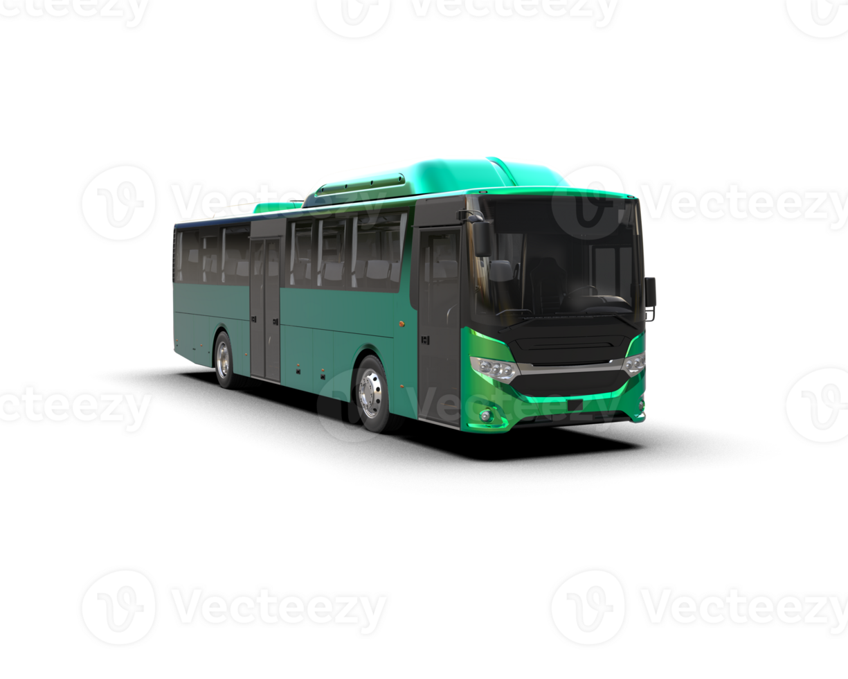 Realistic bus isolated on background. 3d rendering - illustration png