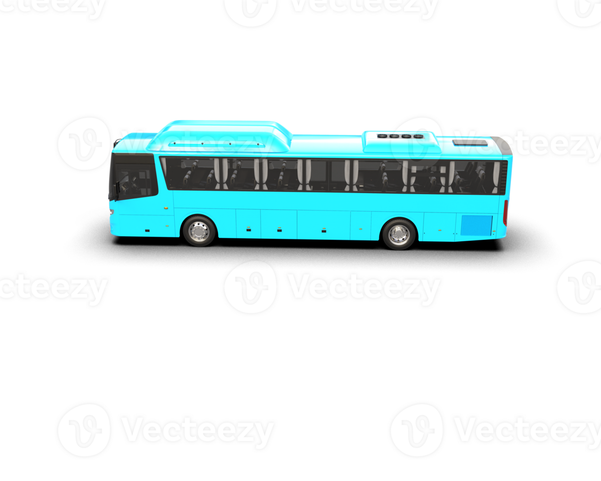 Realistic bus isolated on background. 3d rendering - illustration png