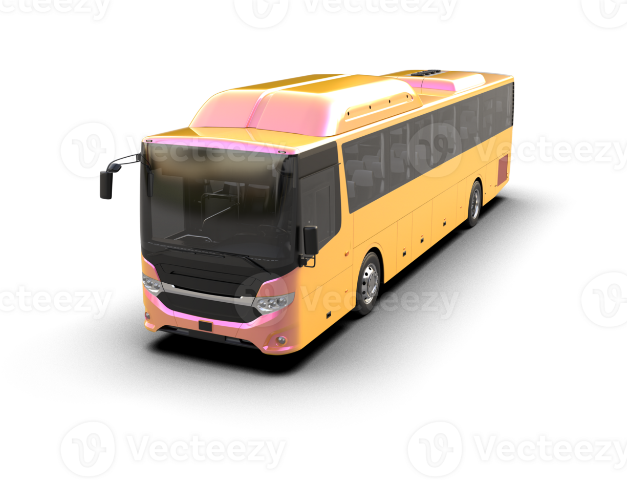 Realistic bus isolated on background. 3d rendering - illustration png