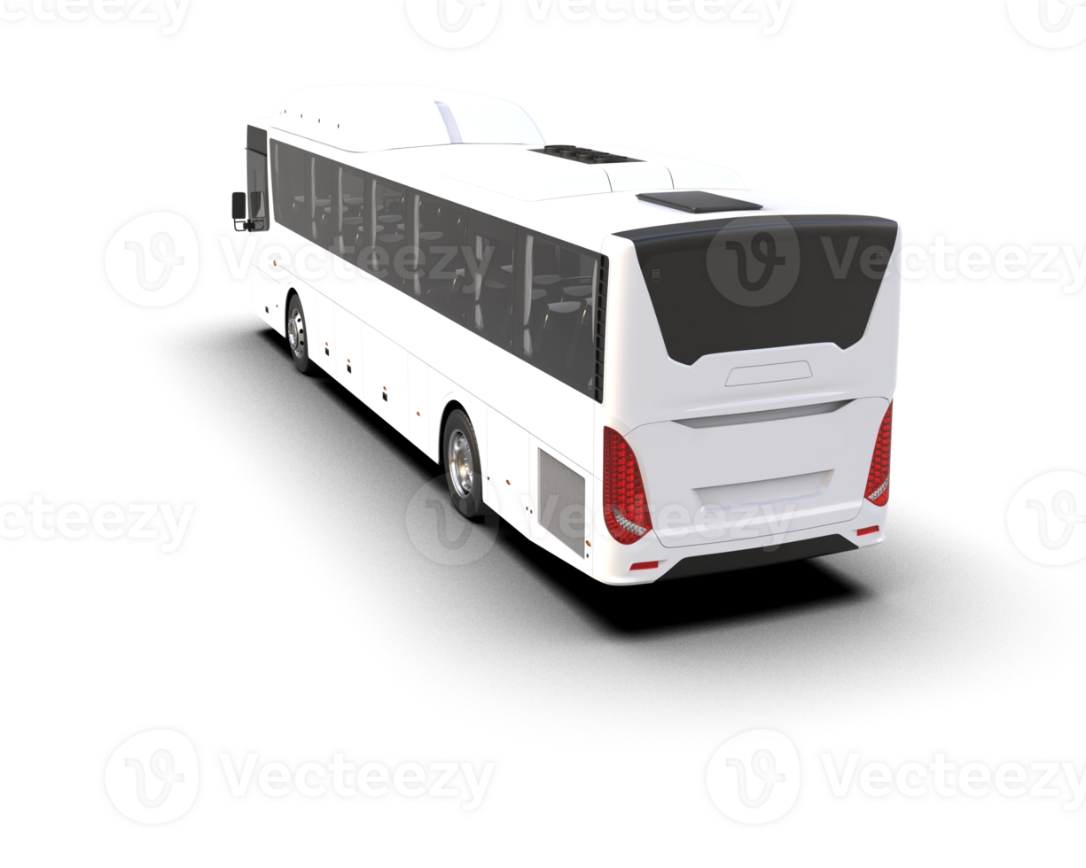 Realistic bus isolated on background. 3d rendering - illustration png