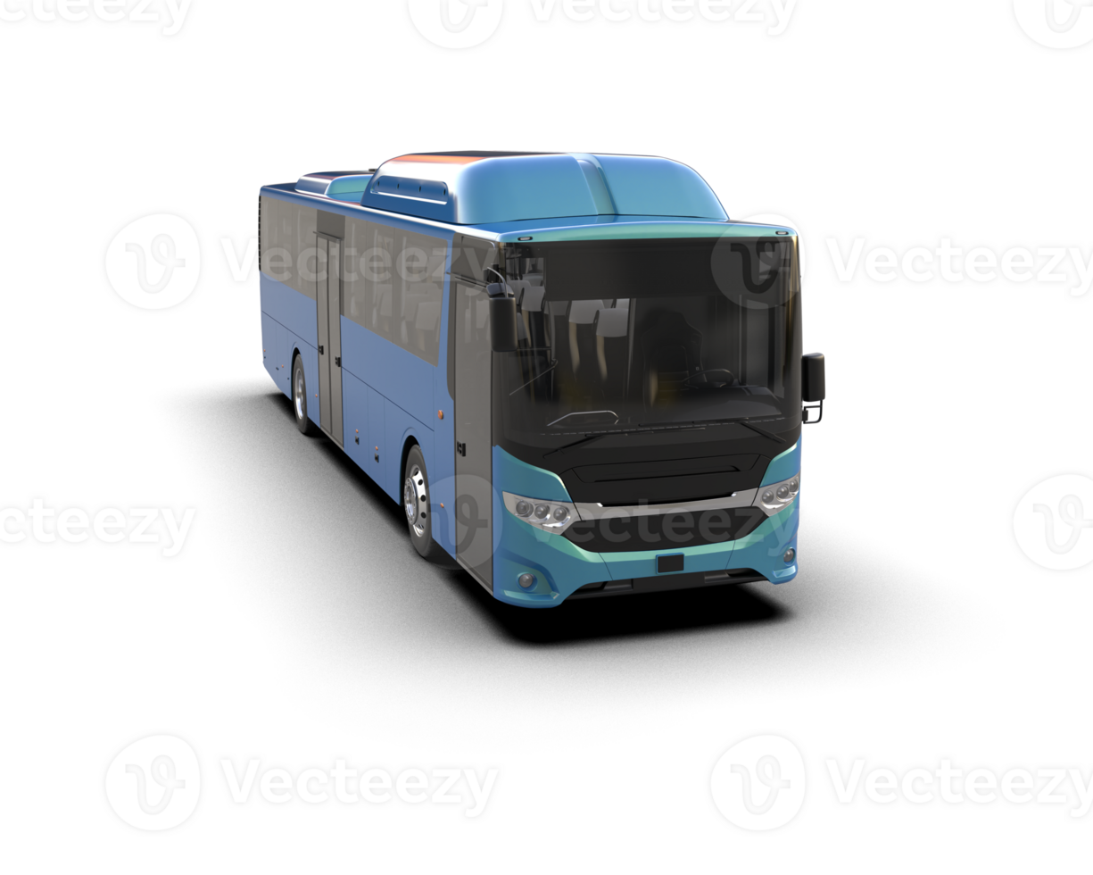 Realistic bus isolated on background. 3d rendering - illustration png