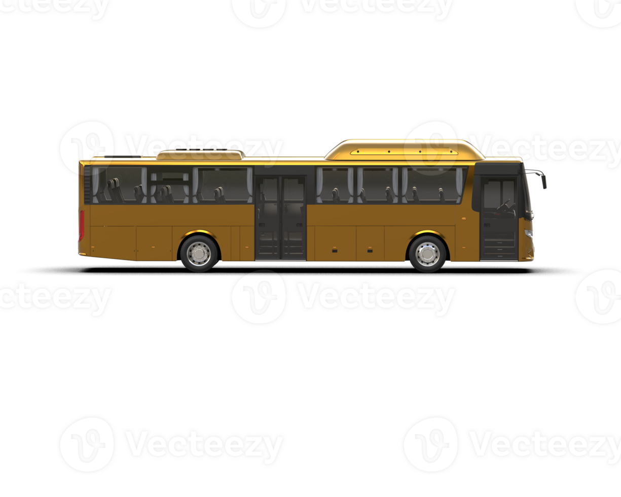 Realistic bus isolated on background. 3d rendering - illustration png