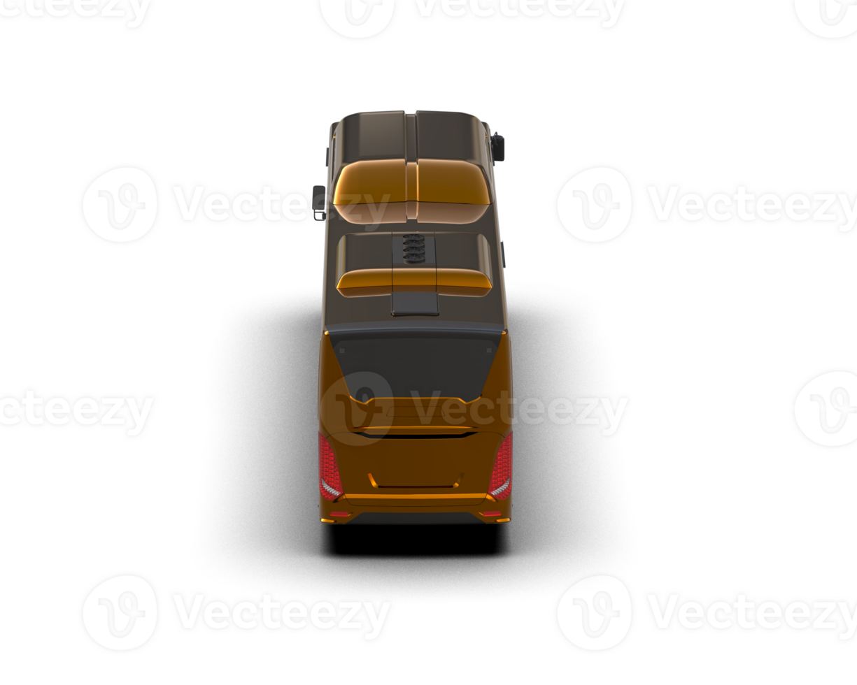 Realistic bus isolated on background. 3d rendering - illustration png