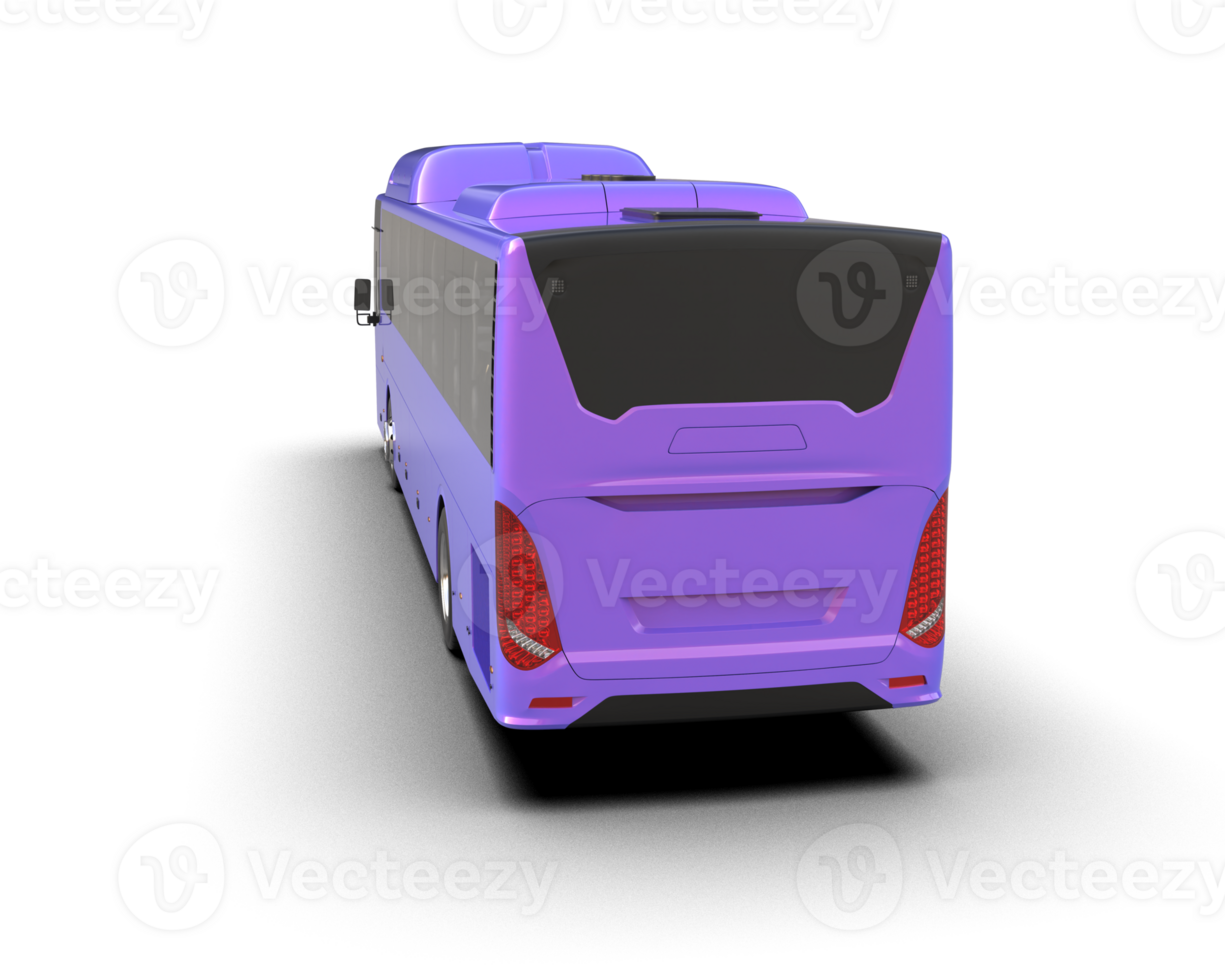 Realistic bus isolated on background. 3d rendering - illustration png