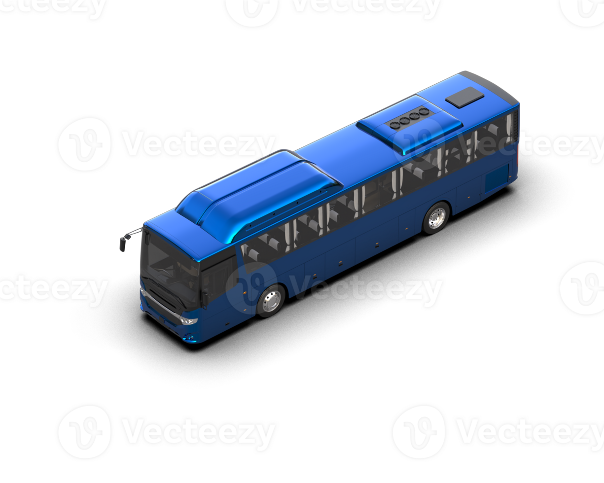 Realistic bus isolated on background. 3d rendering - illustration png