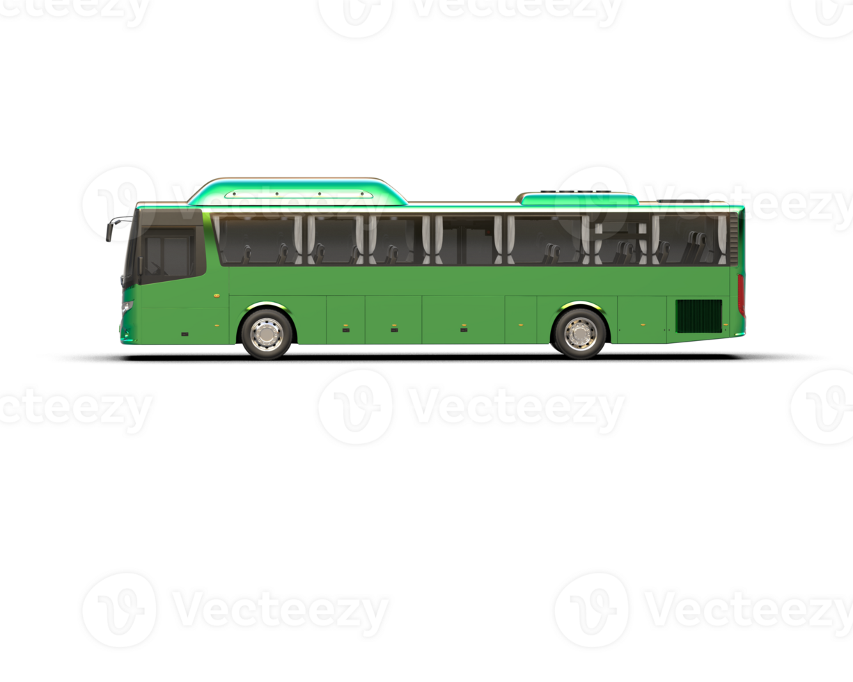 Realistic bus isolated on background. 3d rendering - illustration png