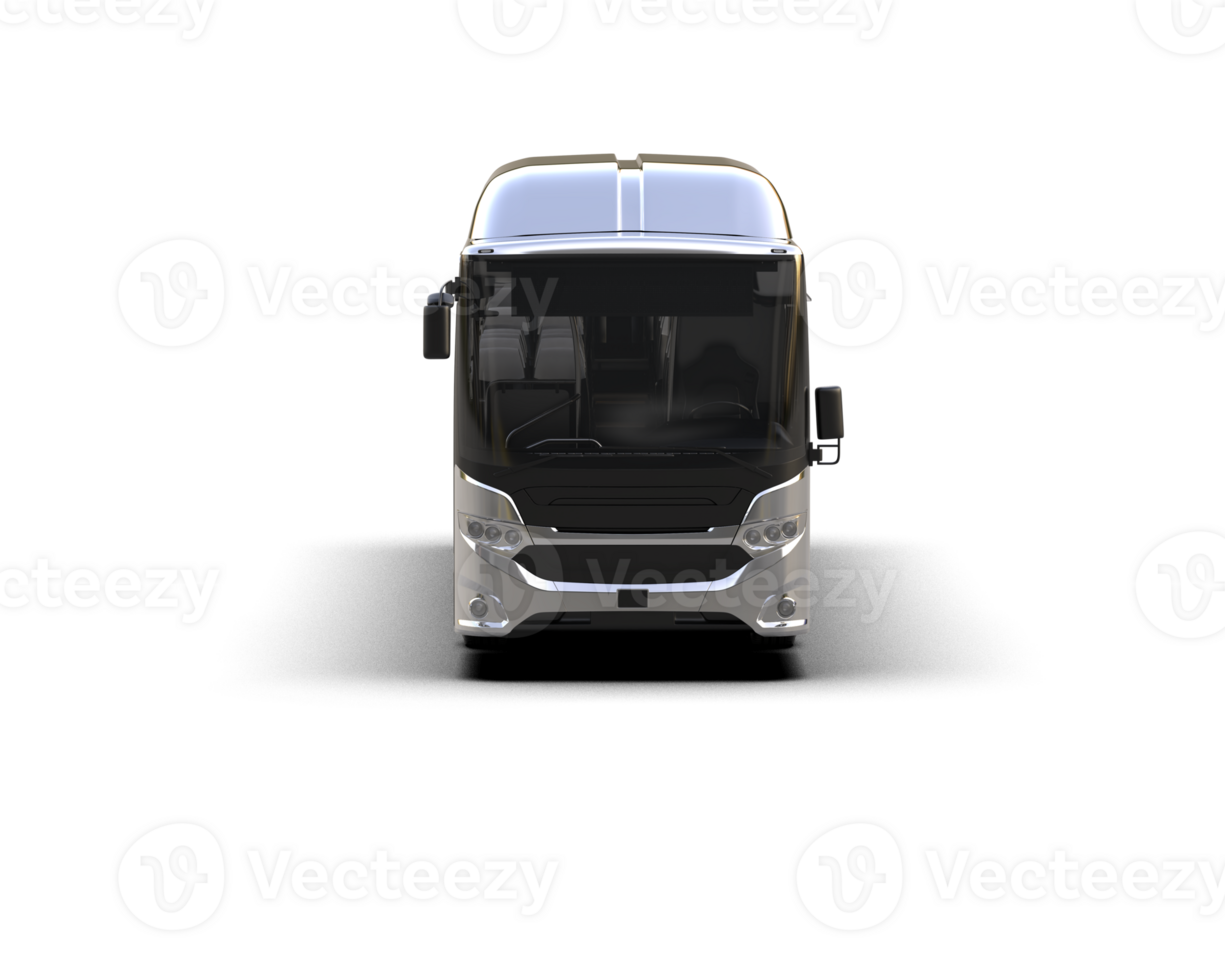 Realistic bus isolated on background. 3d rendering - illustration png