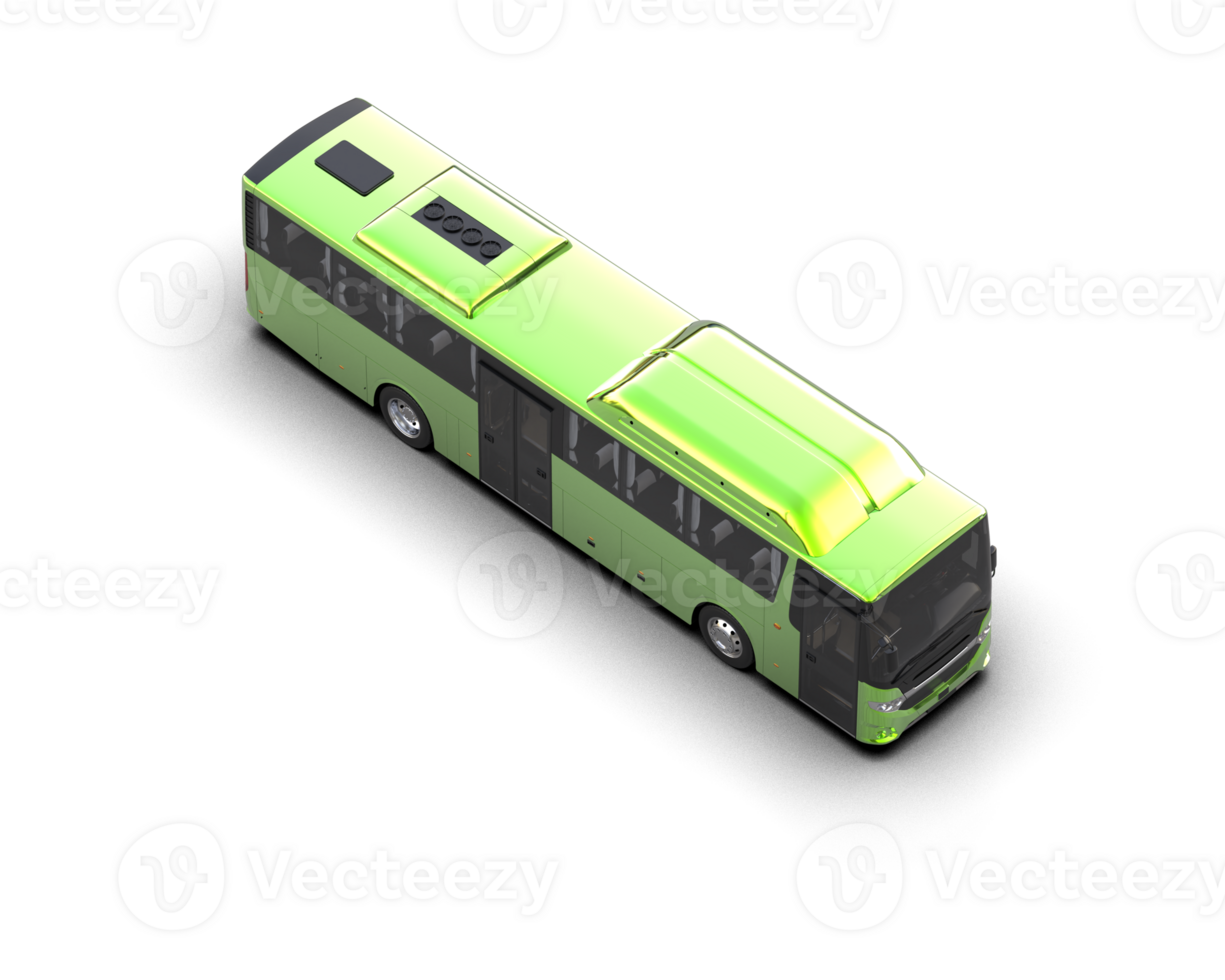 Realistic bus isolated on background. 3d rendering - illustration png