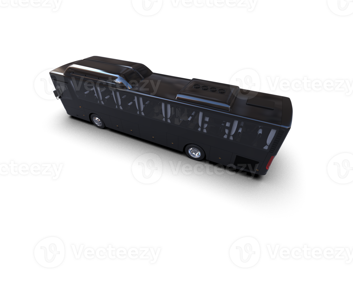 Realistic bus isolated on background. 3d rendering - illustration png