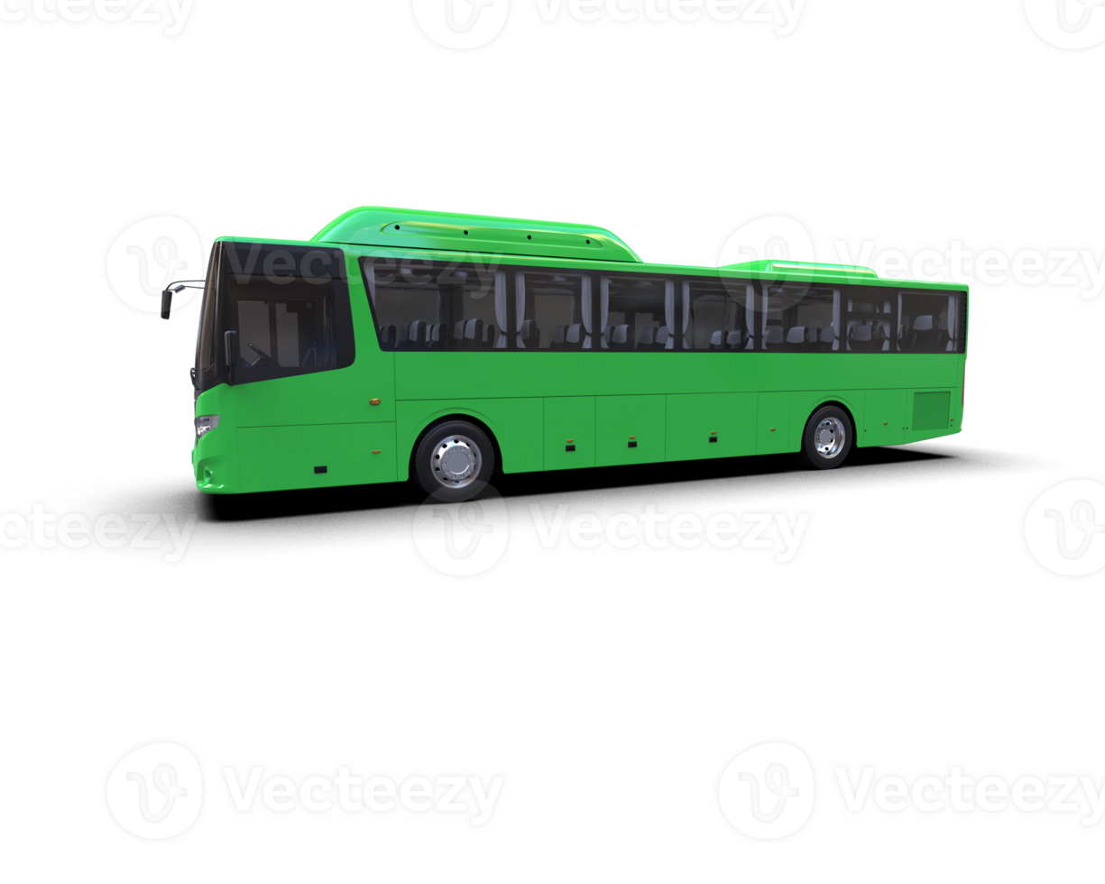 Realistic bus isolated on background. 3d rendering - illustration png