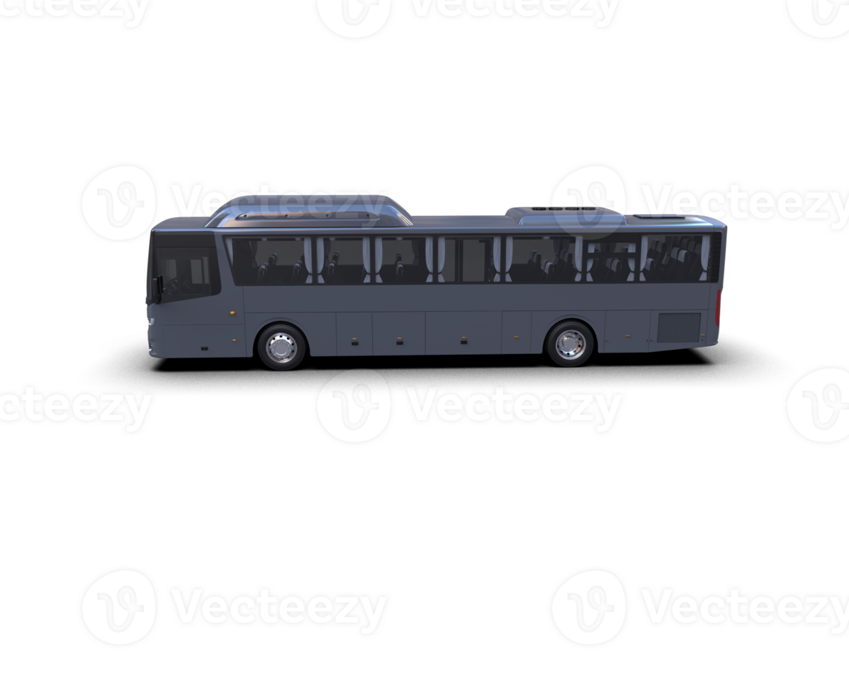 Realistic bus isolated on background. 3d rendering - illustration png