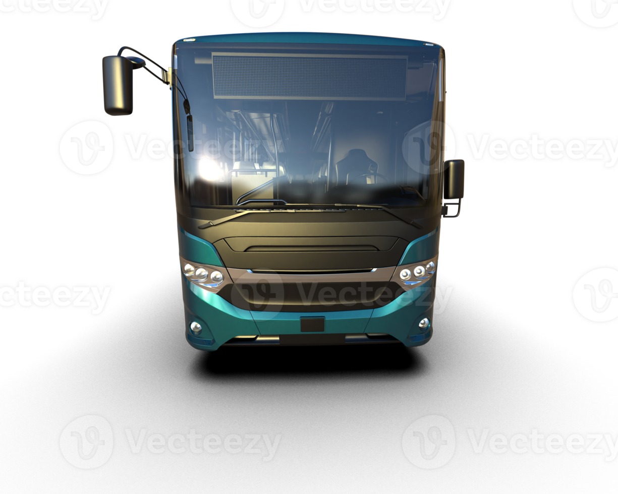 Realistic bus isolated on background. 3d rendering - illustration png